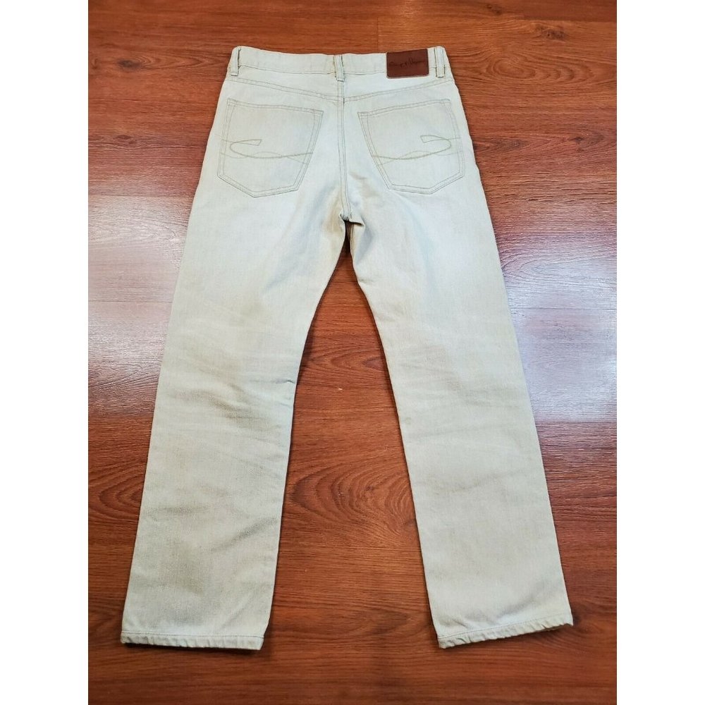 CHIP & PEPPER  30 X 28 Relaxed Straight  Mens Leg Tan  Denim Jeans
